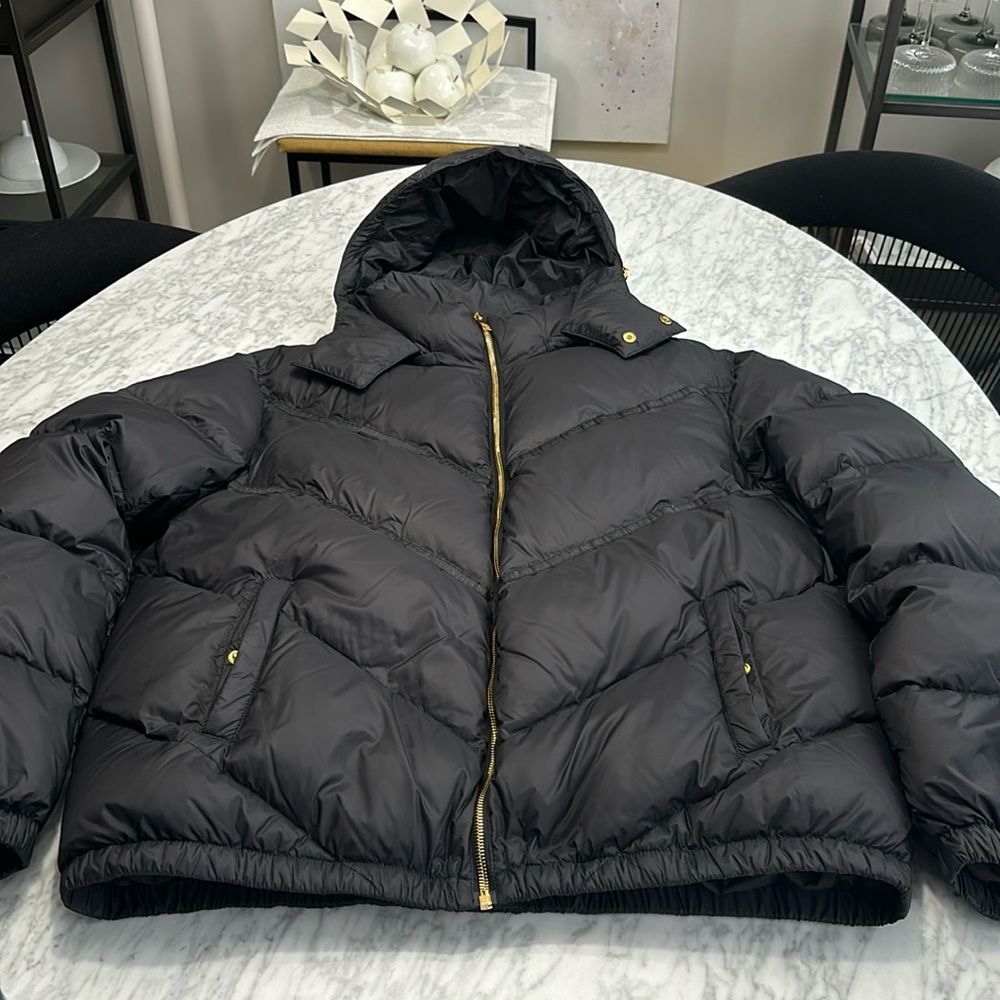 Versace authentic - puffer coat with detachable hood